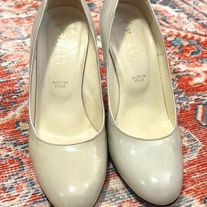 Bally White Patent Leather Pumps